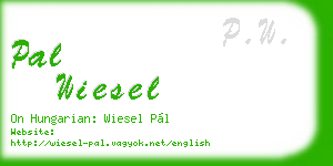 pal wiesel business card